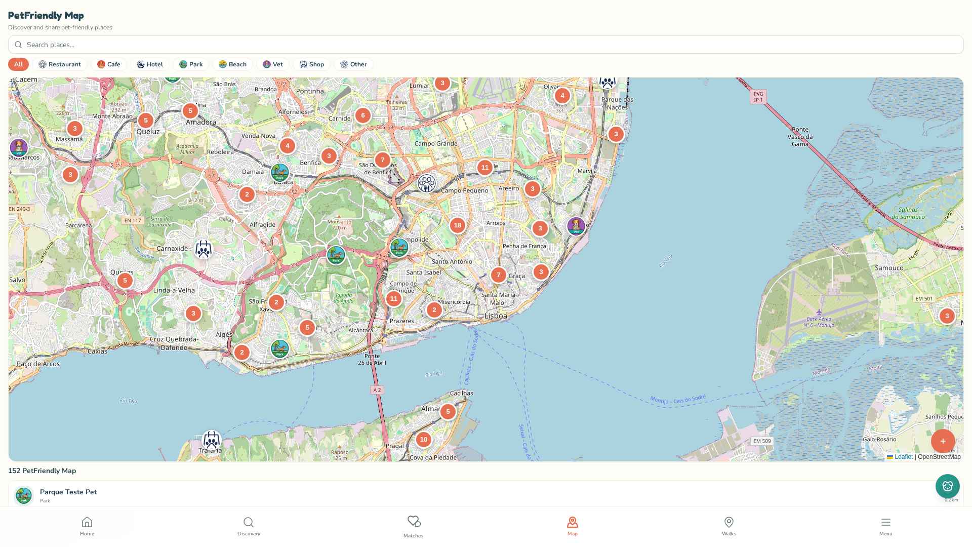 Pet-Friendly Map